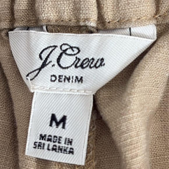 J. Crew Tie Waist Linen Blend Seaside Pant in Desert Sand - Size Medium - Picture 6 of 10